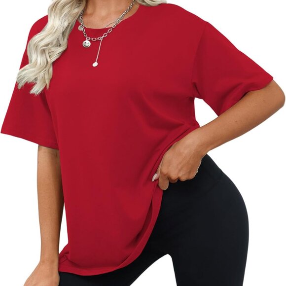 Womens Oversized Tshirts Short Sleeve Loose Fit XXL‎ - Picture 3 of 6